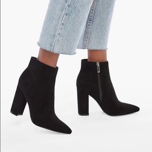 Block Heeled Bootie JustFab Extra Wide Calf